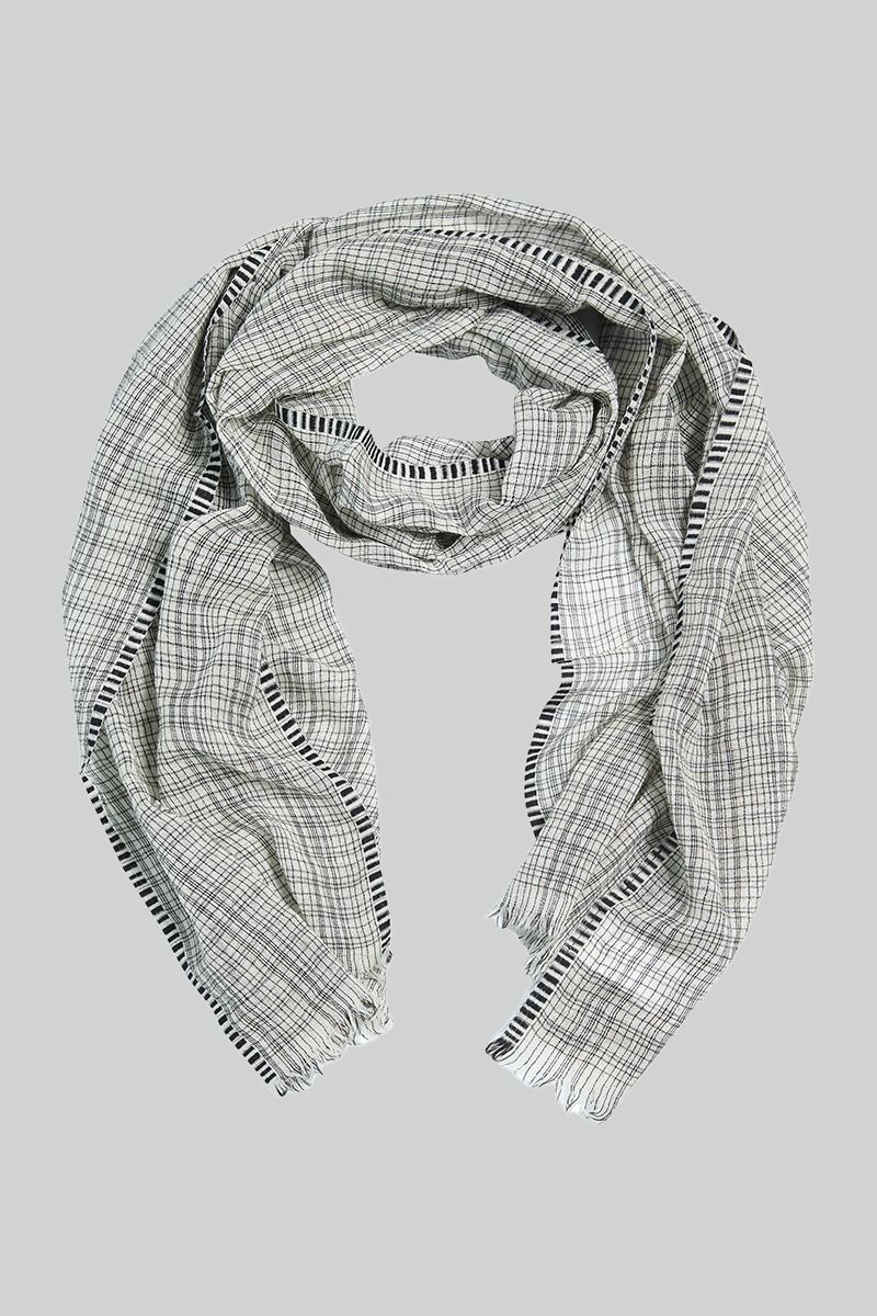 Irregular check tørklæde