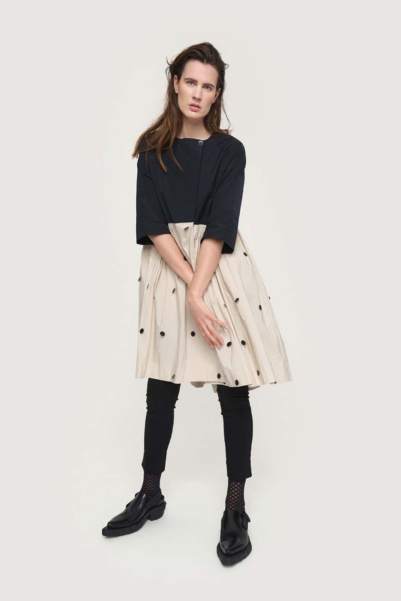 Fukkura poplin mantel kleid