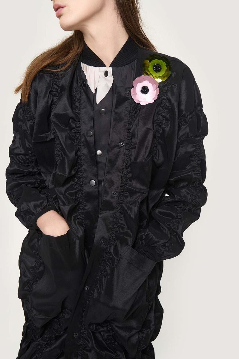 Sequin flower brooch