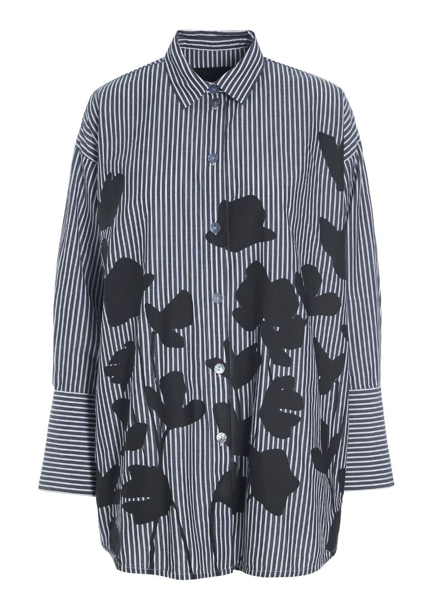 Flowers & stripes skjorta