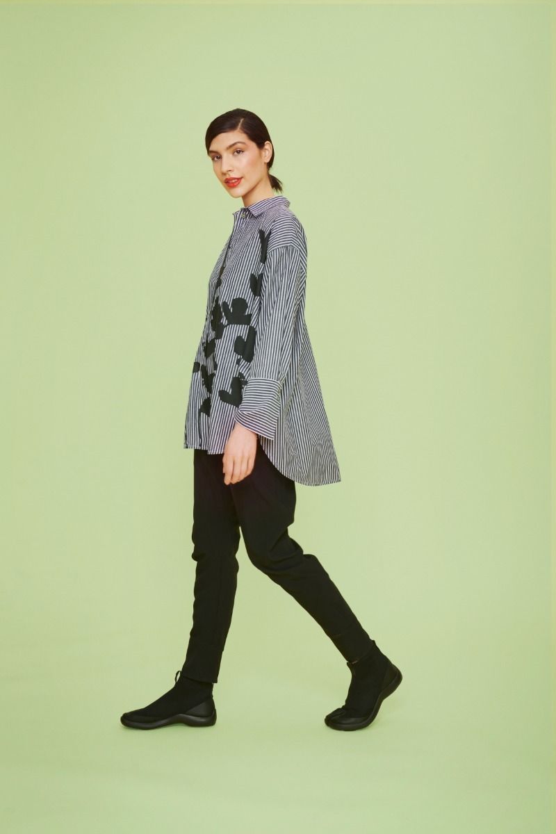 Flowers & stripes skjorta