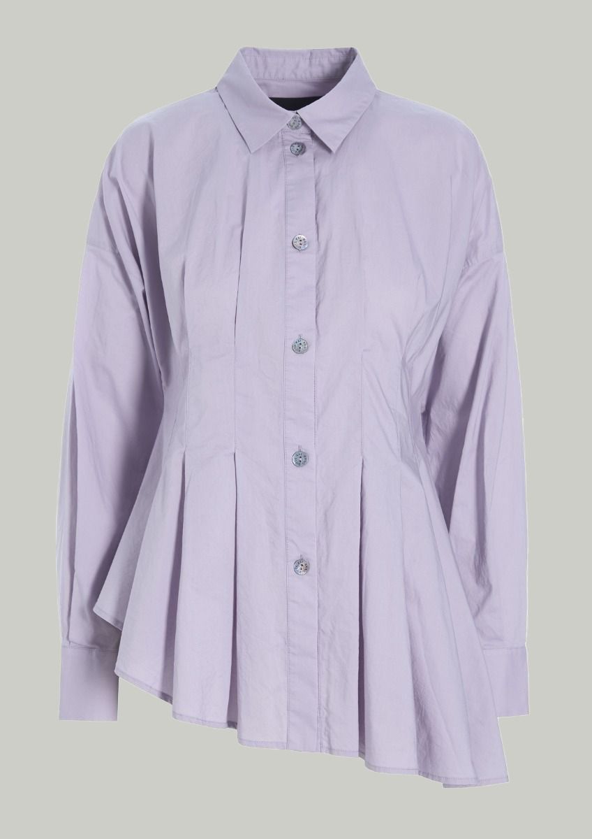 Core cotton asymmetrical shirt