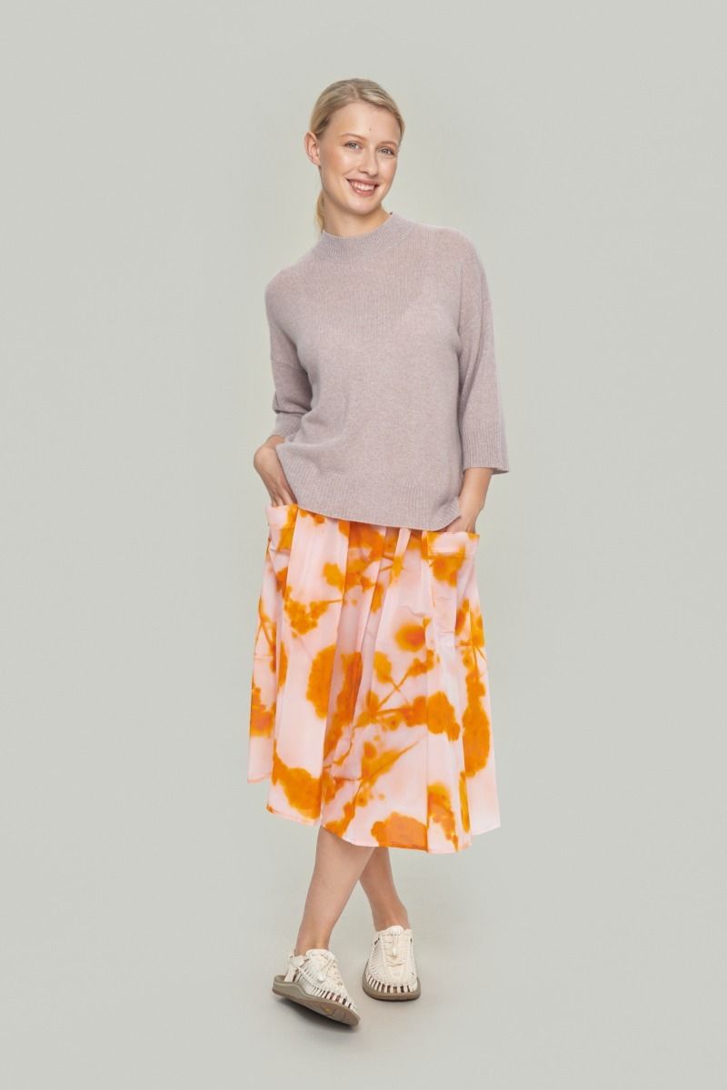 Cloud cashmere bluse med rund hals