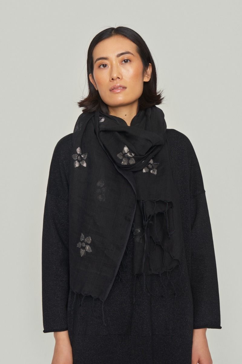 Silver lotus tørklæde