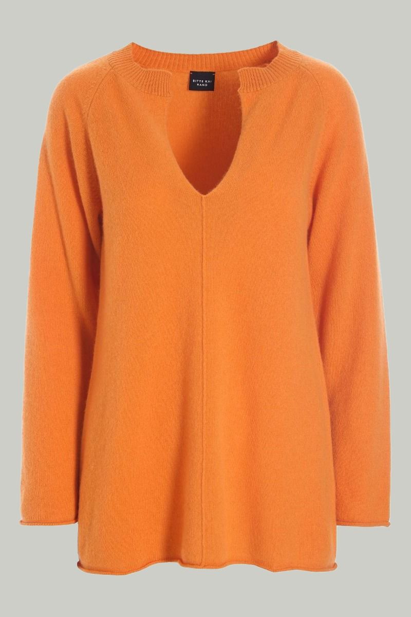 Cloud cashmere bluse med slids