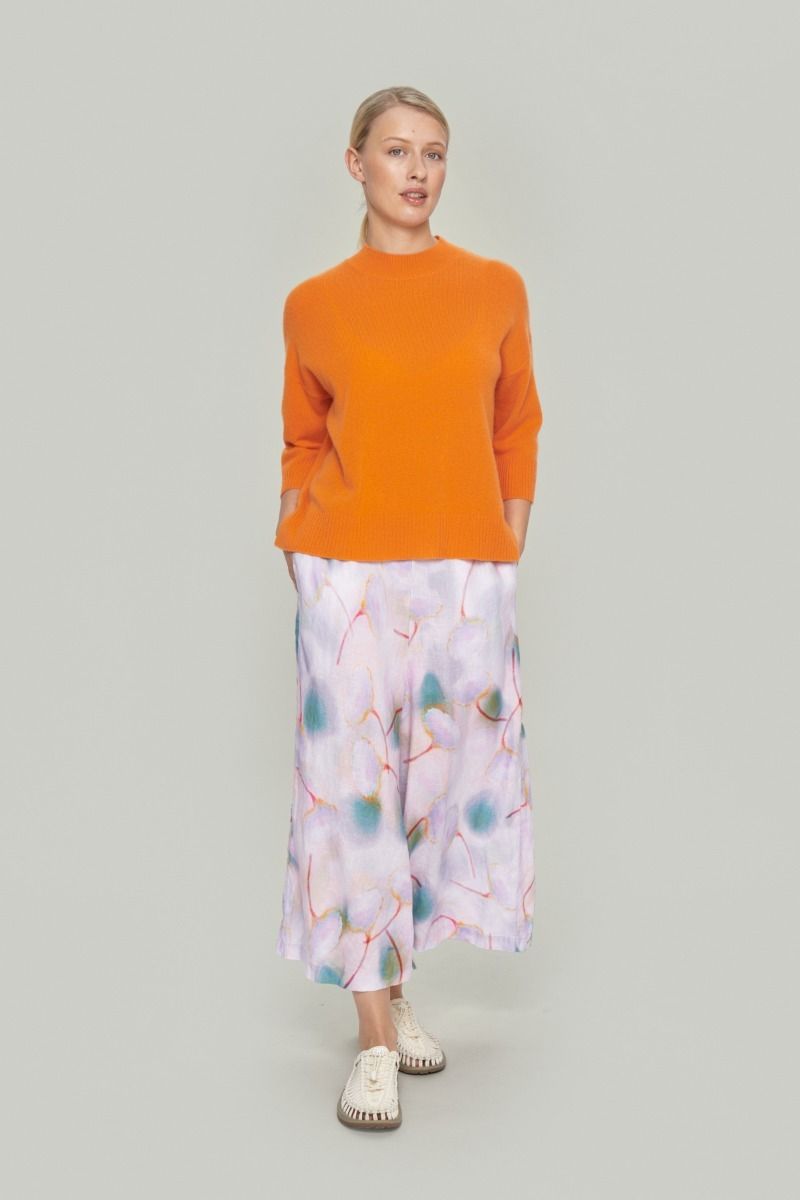 Cloud cashmere bluse med rund hals