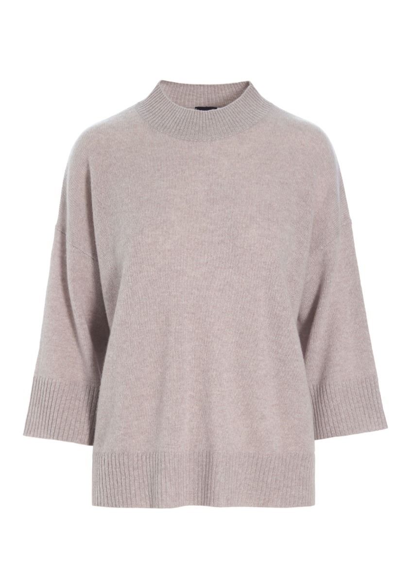 Cloud cashmere bluse med rund hals