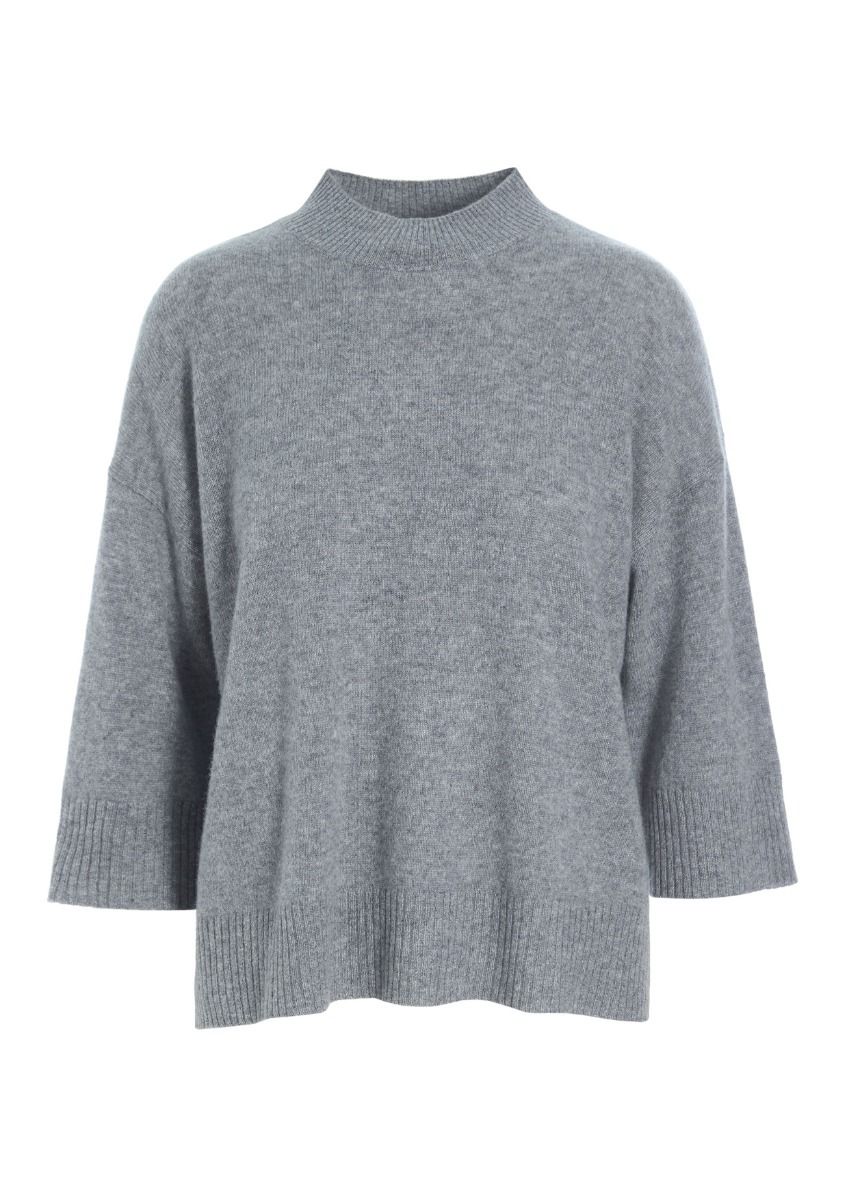 Cloud cashmere bluse med rund hals