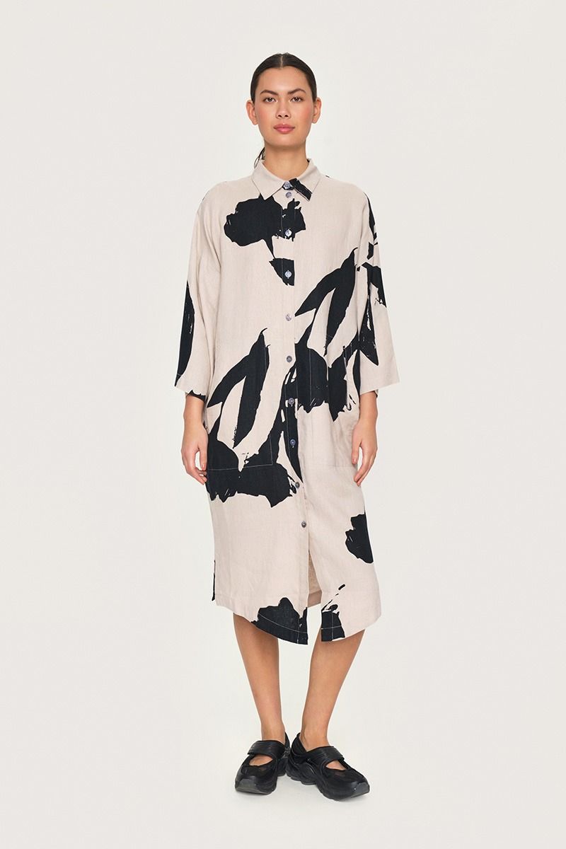 Shadow blossom skjortklänning