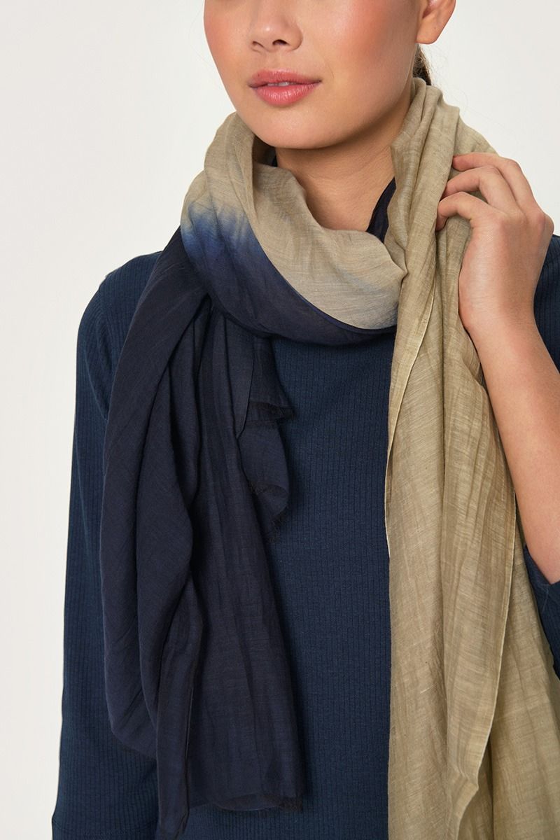 Dip dye scarf
