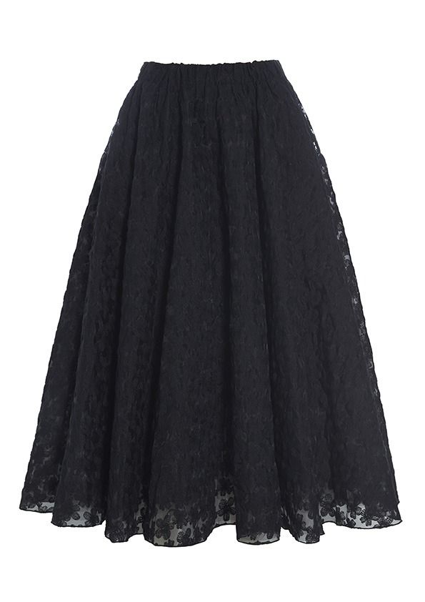 Flower organza nederdel