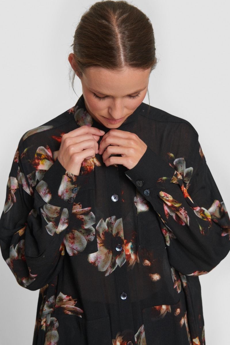 Bonbon flowers FSC skjortklänning