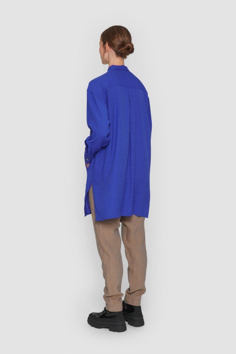 Wrinkle viscose long shirt