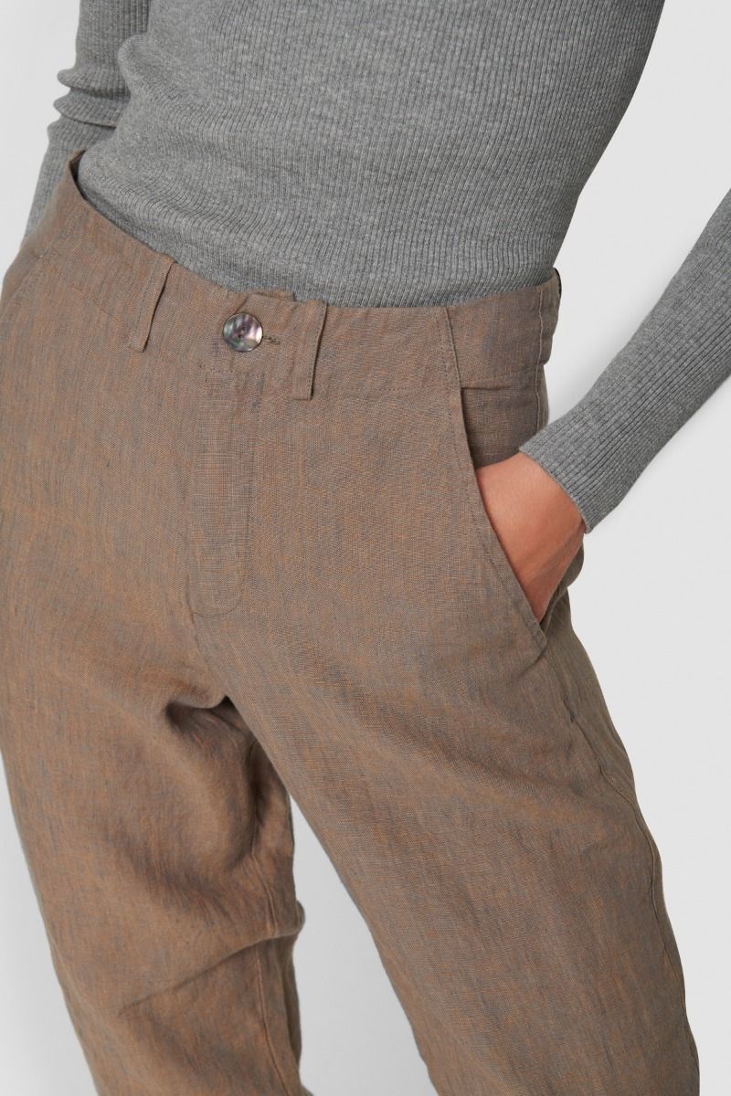 Lazy linen smal byxa