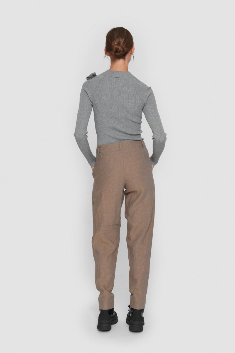 Lazy linen smal byxa