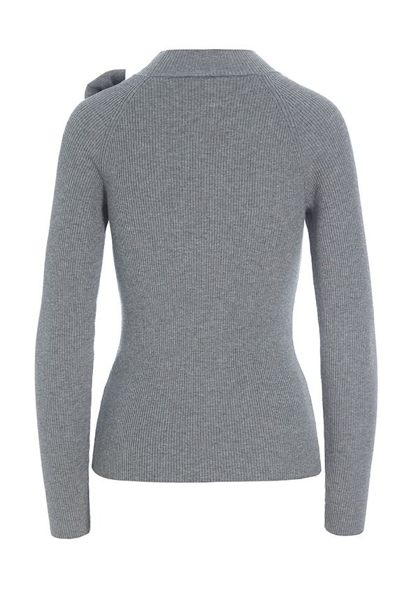 Saku knit bluse med sløjfe