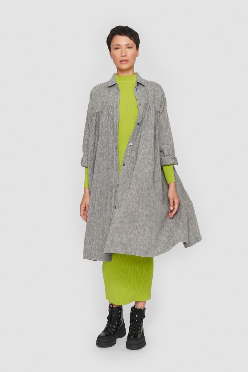 Lazy linen shirt dress