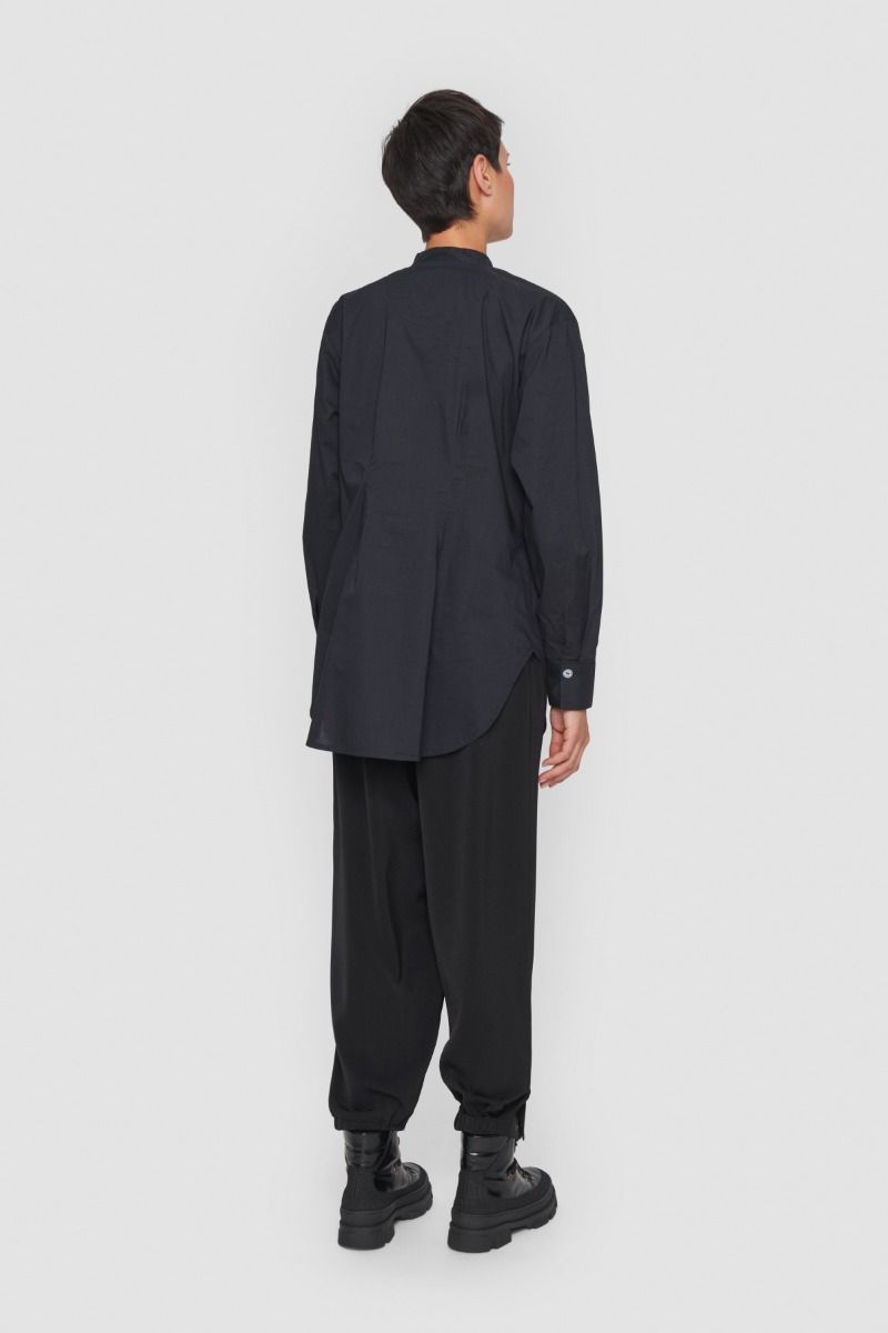 Core cotton ruffelskjorta