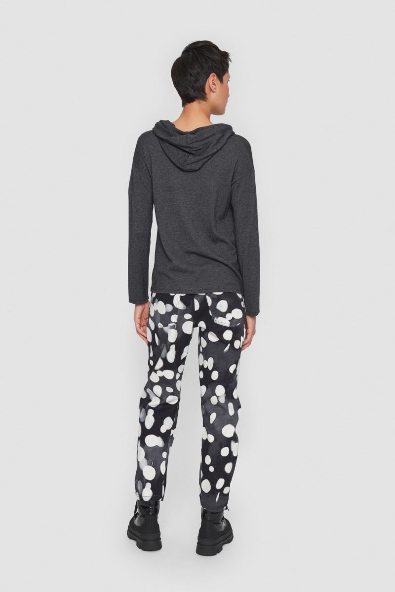 Snowflake denim pants