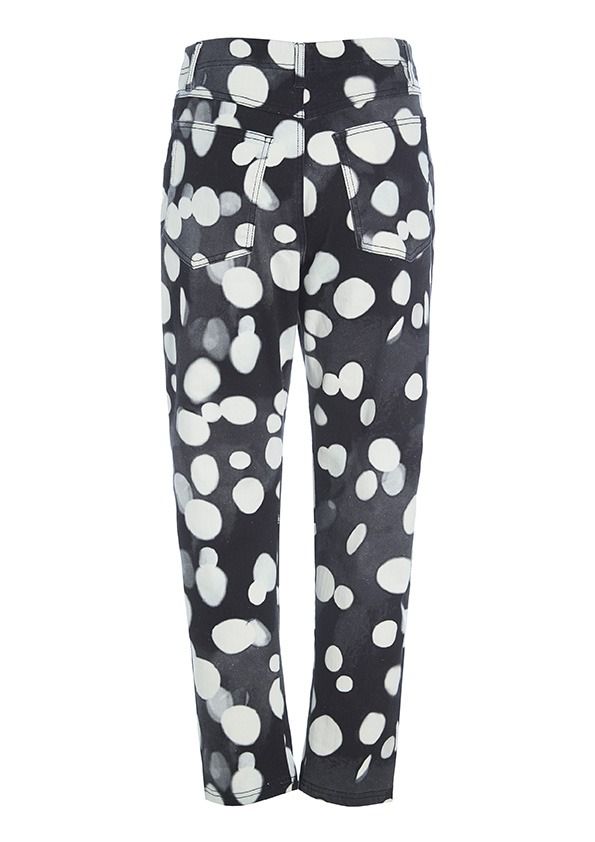 Snowflake denim pants