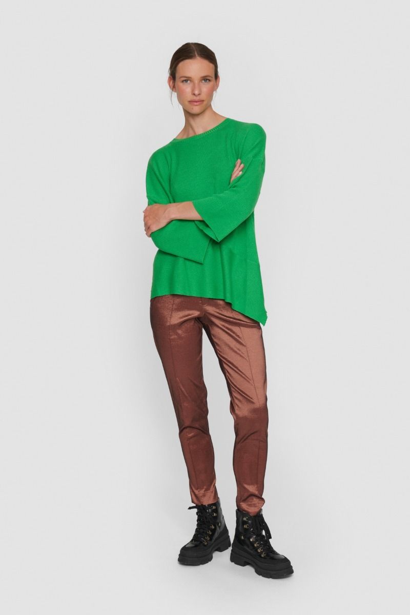 Wakasu wool blend asymetrical blouse