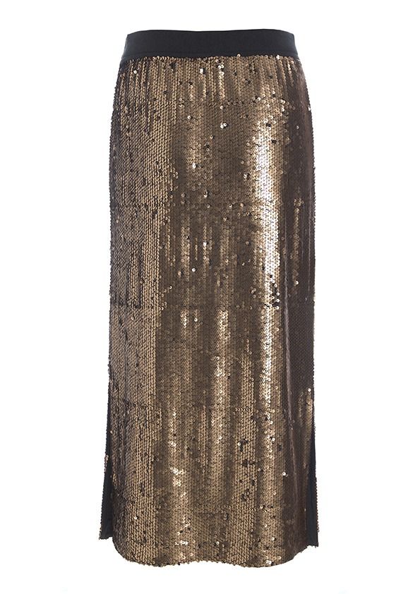Oiled sequin kjol