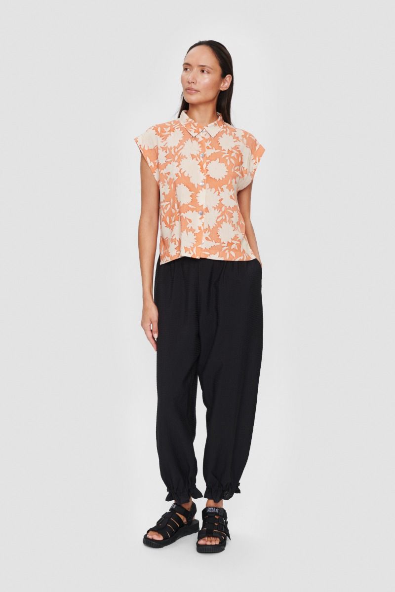 Nami seersucker elastiska byxa