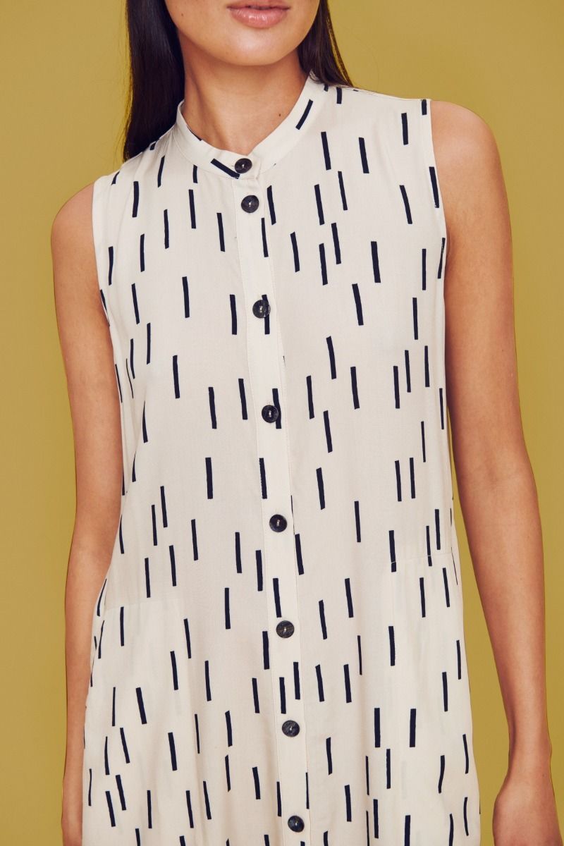 Summer rain & dahlias FSC ærmeløs kjole