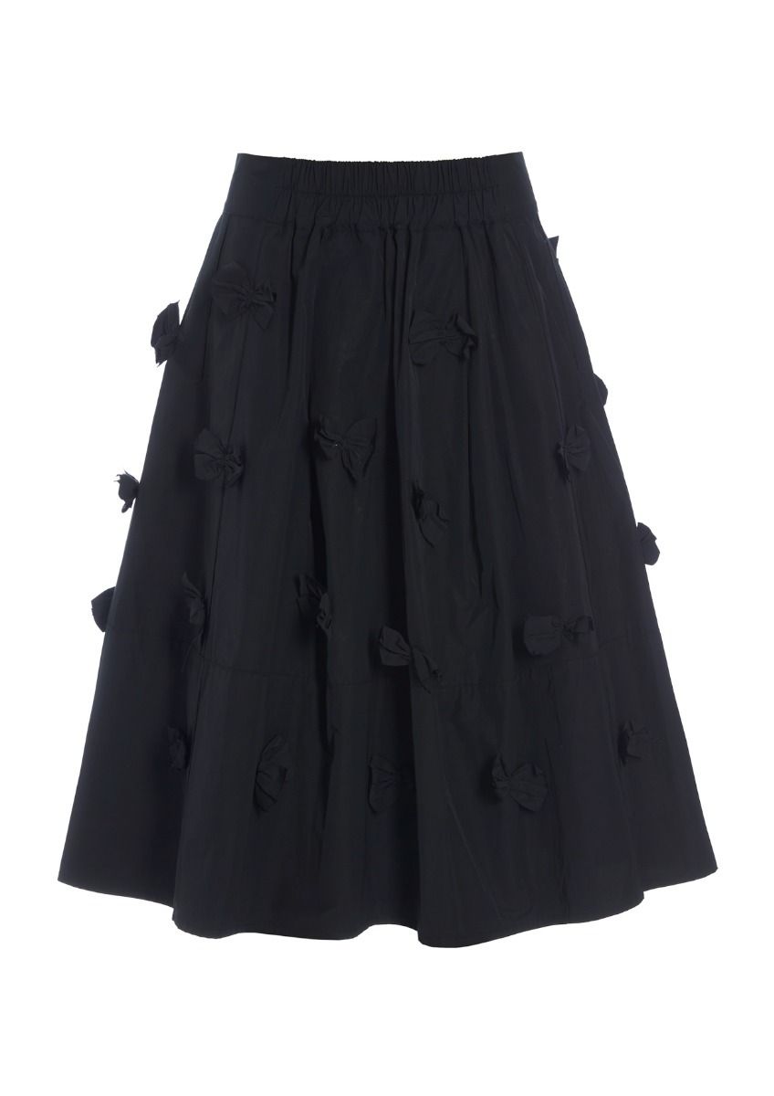 Fukkura poplin kjol med rosetter