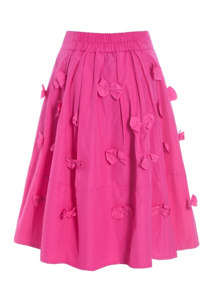 Fukkura poplin kjol med rosetter