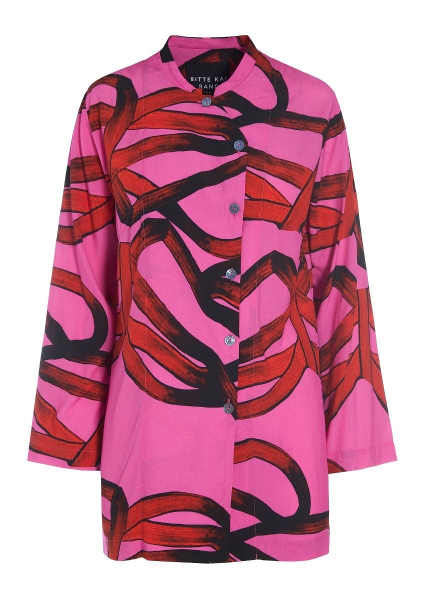 Black fan & red ribbon FSC skjorta