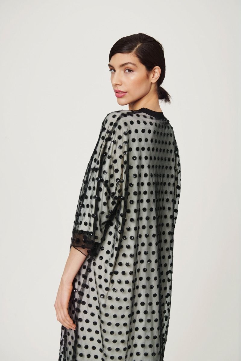 Embroidery mesh dress