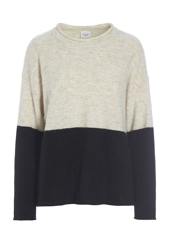 Dandelion knit two-coloured blouse