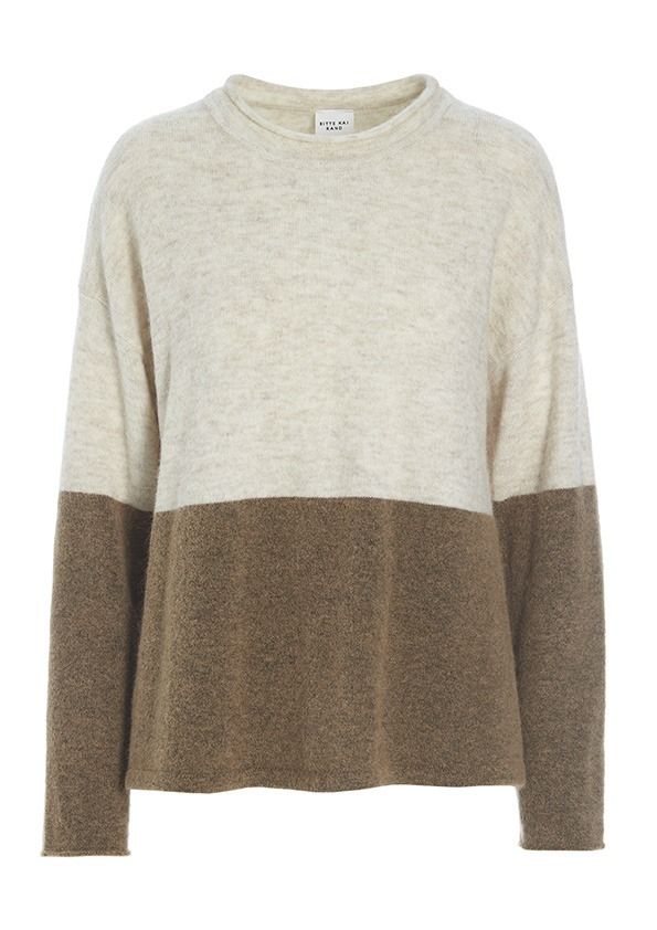 Dandelion knit two-coloured blouse