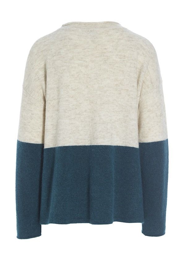 Dandelion knit two-coloured blouse