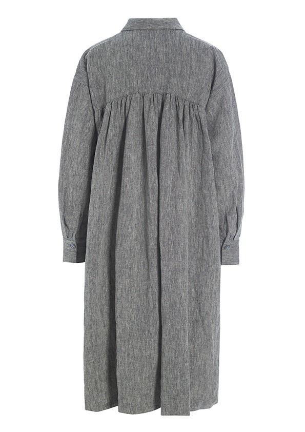 Lazy linen shirt dress