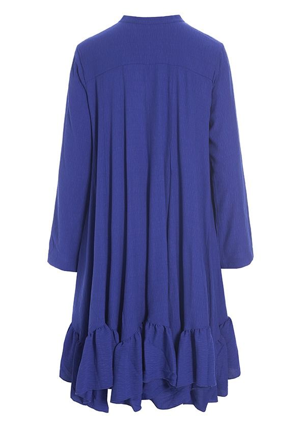 Wrinkle viscose flounce dress