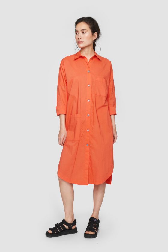 Core cotton skjortekjole