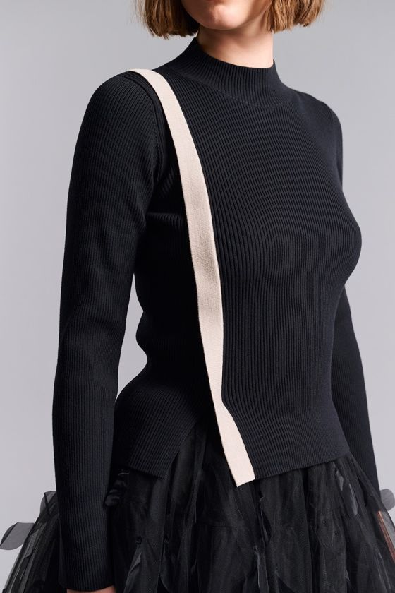 Saku bluse med slids