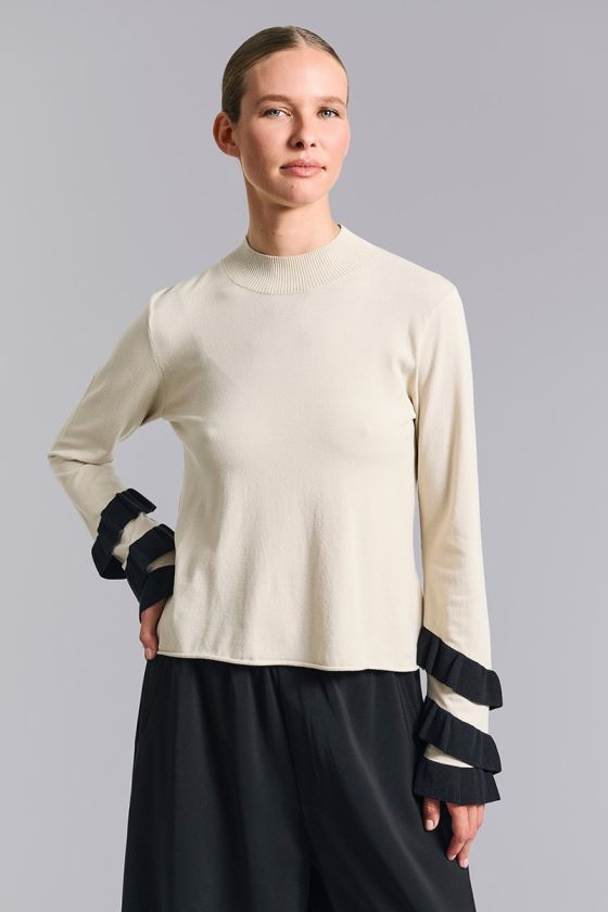 Saku blus med volanger