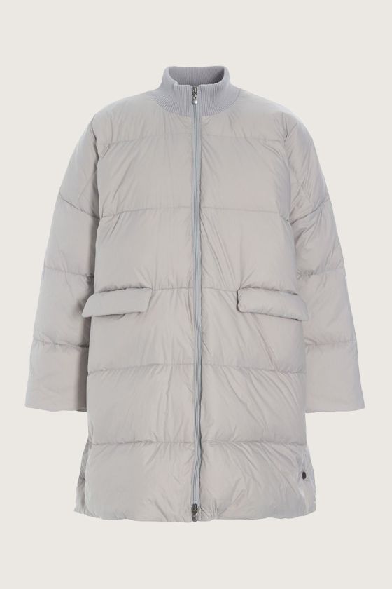 Feather down Mantel mit Reißverschluss