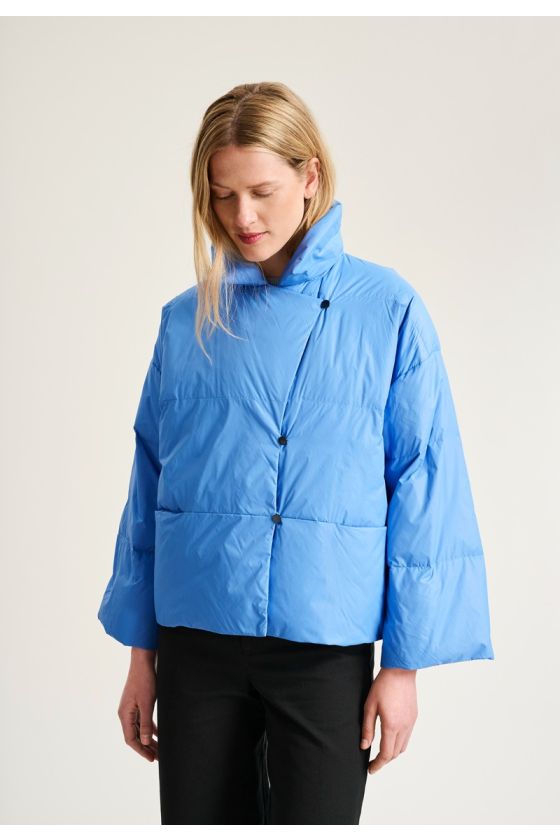 Feather down jacket with lapel