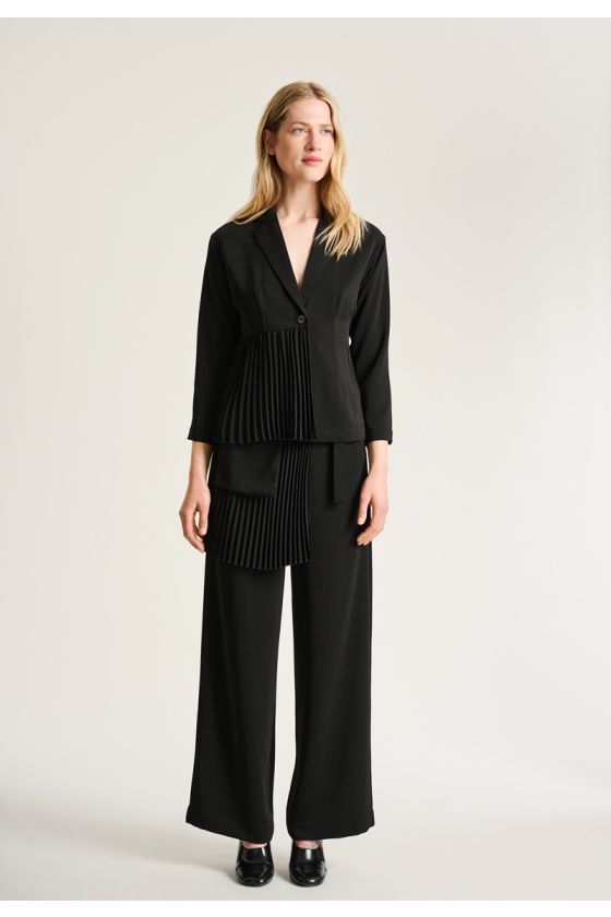 Yume jacket with plisse detail