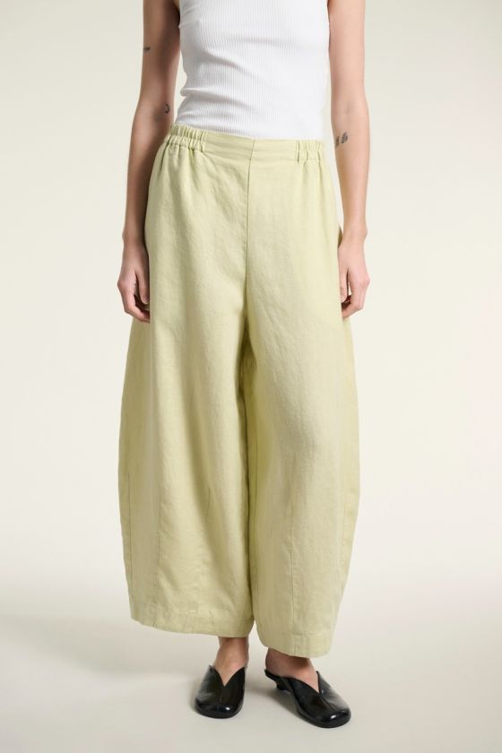 Lazy linen wide pants