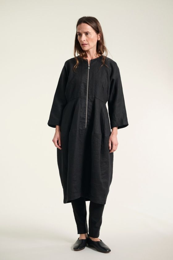 Lazy linen Kleid mit reißverschluss.