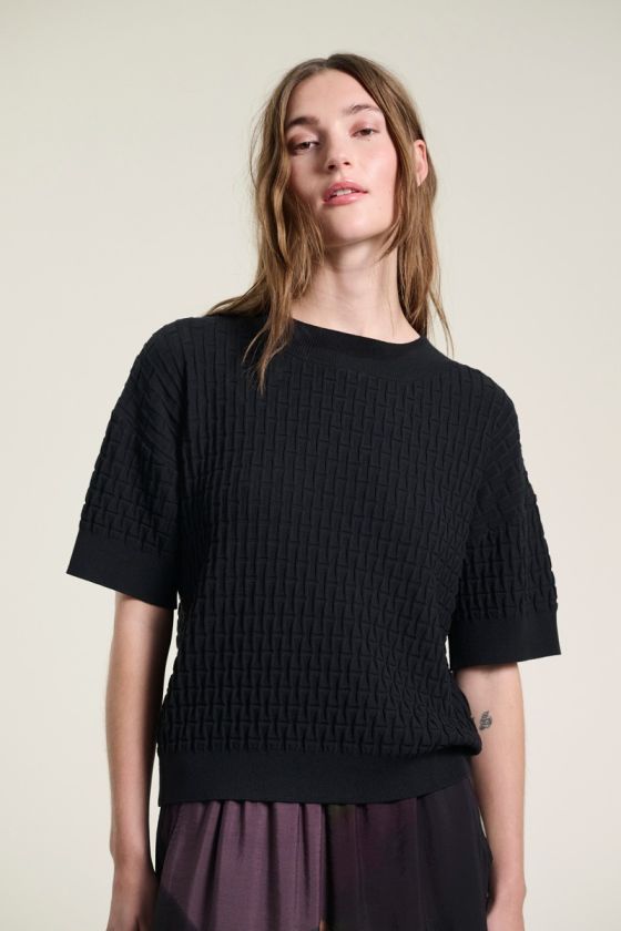 Saku Bluse mit kurzarm