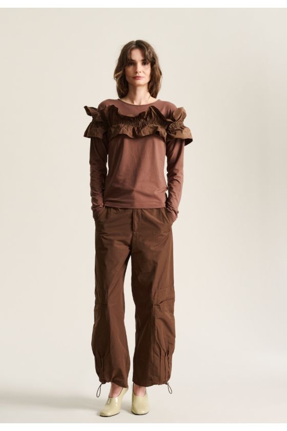 Wakaba bluse med flæse