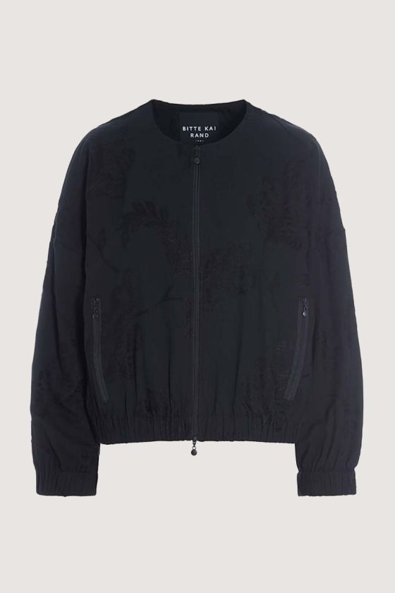 Embroidered leaf kavaj