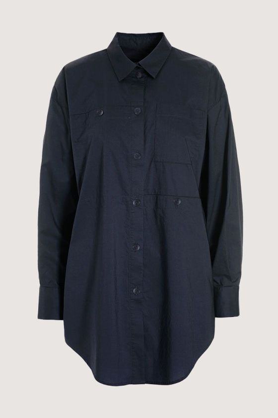 Core cotton shirt with pockets