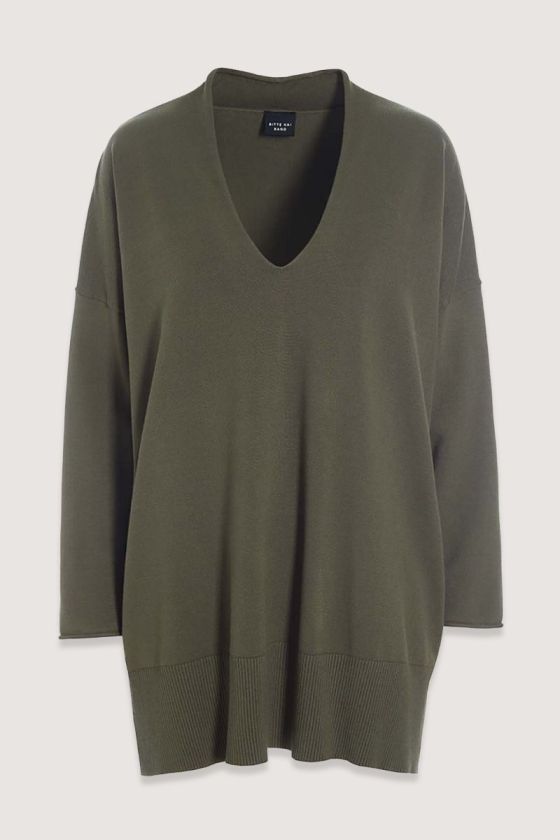 Saku bluse med v-hals